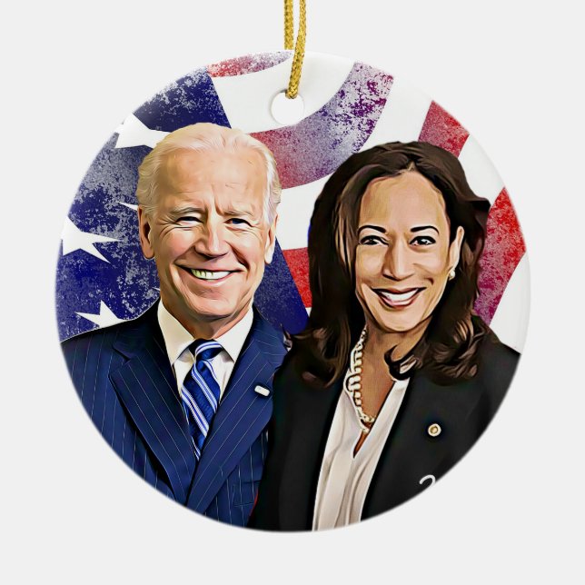 Joe Biden und Kamala Harris 2020 US-Wahl Keramik Ornament (Vorne)