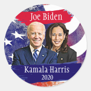 Joe Biden und Kamala Harris 2020 Wahl Runder Aufkleber