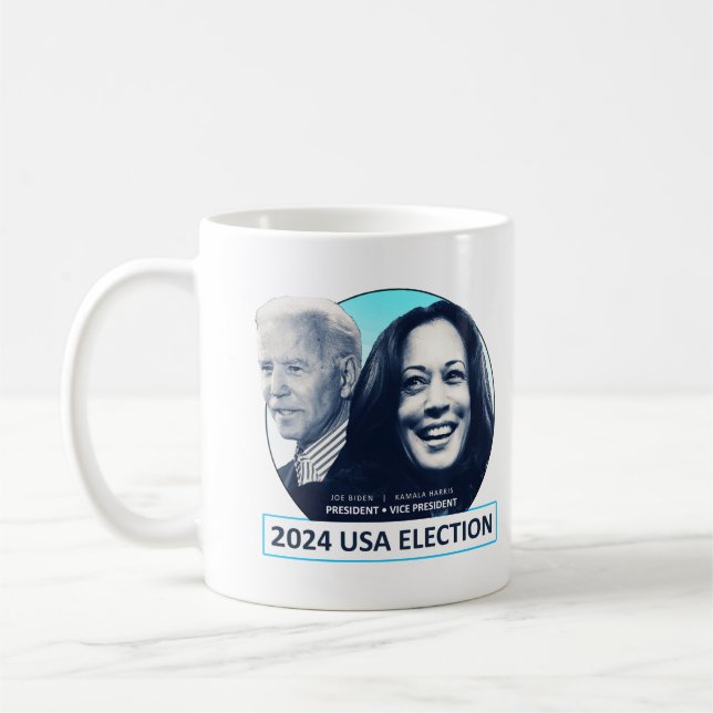Joe Biden und Kamala Harris 2024 USA ELECTION Kaffeetasse (Links)