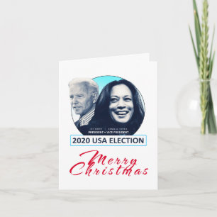 Joe Biden und Kamala Harris Merry Christmas Karte