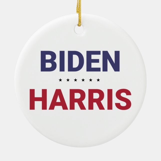 Joe Biden und Kamala Harris (Wahl 2020 in den USA) Keramik Ornament (Hinten)