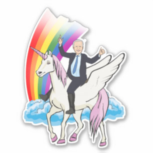Joe Biden Unicorns & Rainbows Aufkleber