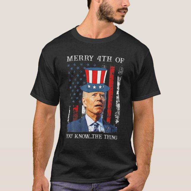 Joe Biden verwirrte fröhliche 4. T-Shirt (Vorderseite)