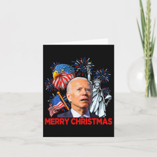 Joe Biden verwirrte Patriotic Frohe Weihnachten fü Karte