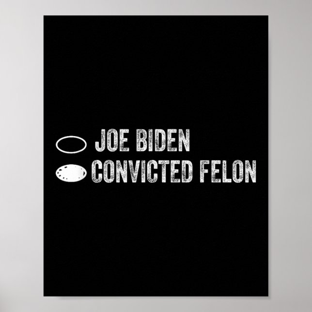 Joe Biden Vs Convicted Felon - Ballot Paper Poster (Vorne)