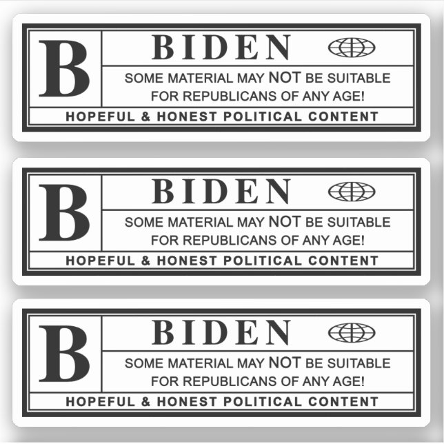 Joe Biden Warning Label (Vorderseite)