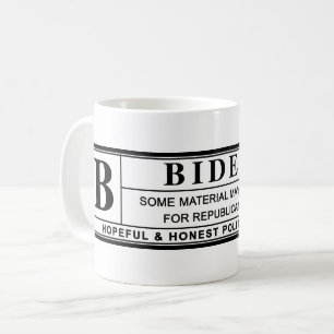 Joe Biden Warning Label Kaffeetasse