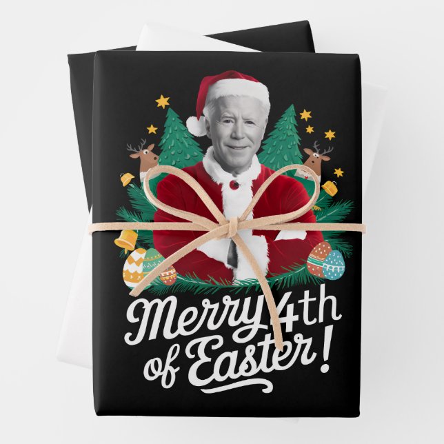 Joe Biden Weihnachten Weihnachten Weihnachten 4. O Geschenkpapier Set (Beispiel)