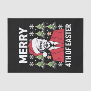 Joe Biden Weihnachts Santa Hut Frohe 4. Ostern  Seidenpapier