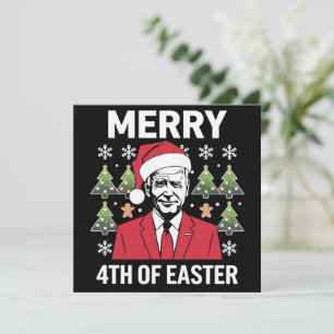 Joe Biden Weihnachtsmann Merry 4th Of Ostern  Einladung