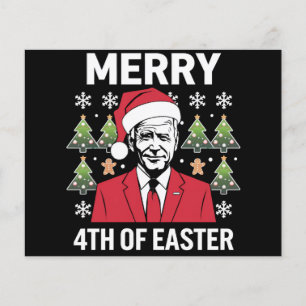 Joe Biden Weihnachtsmann Merry 4th Of Ostern Flyer