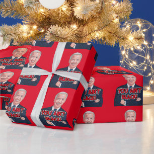 JOE BIDEN Weihnachtsverpackung Papier NICHT SCHWAR Geschenkpapier
