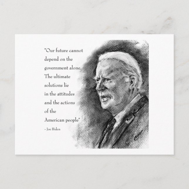Joe Biden & Zitat Postkarte (Vorderseite)