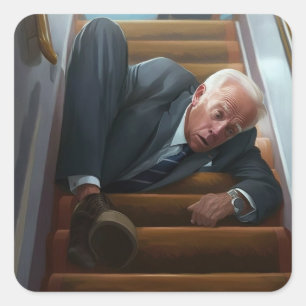 Joe Bidens Air Force One Oopsie Sticke Quadratischer Aufkleber