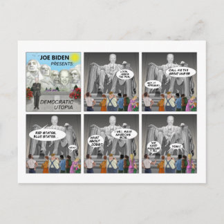 Joe Bidens demokratische Utopie Postkarte