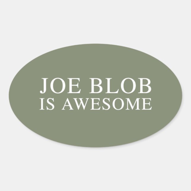 JOE BLOB IST PHANTASTISCH OVALER AUFKLEBER (Vorderseite)
