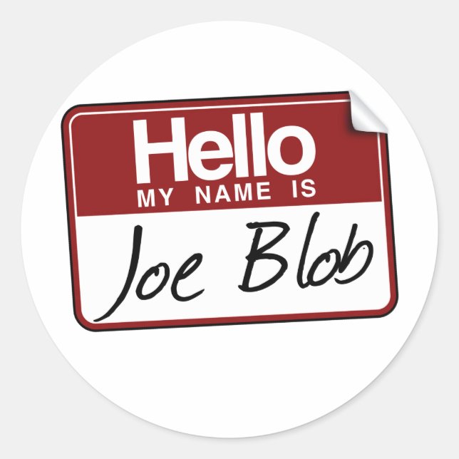 JOE BLOB RUNDER AUFKLEBER (Vorderseite)