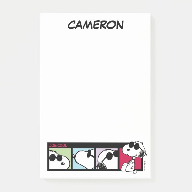 Joe Cool Foto Reel Post-it Klebezettel (Vorderseite)