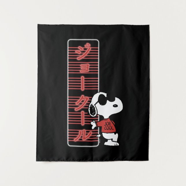 Joe Cool Japanese Neon Lights Wandteppich (Vorderseite)