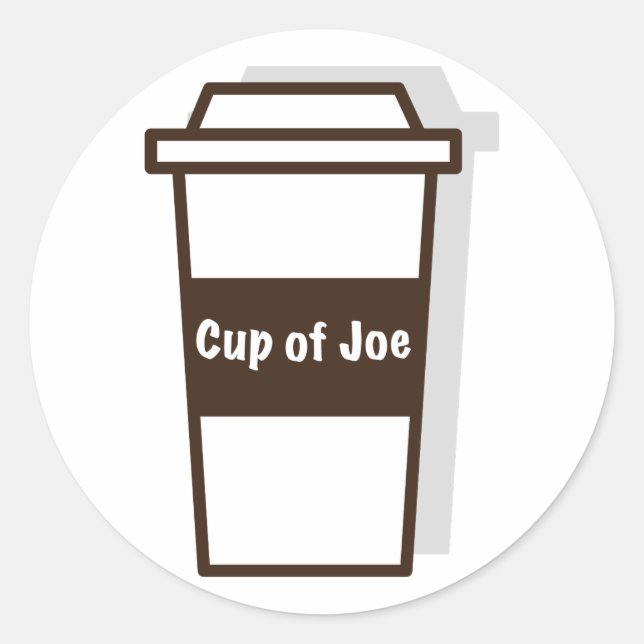 Joe-Cup Runder Aufkleber (Vorderseite)