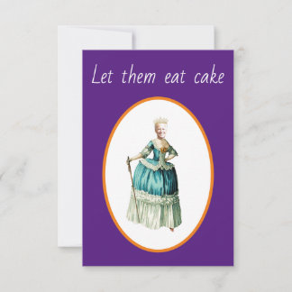 Joe Diadem sagt, Lass sie Kuchen essen Dankeskarte