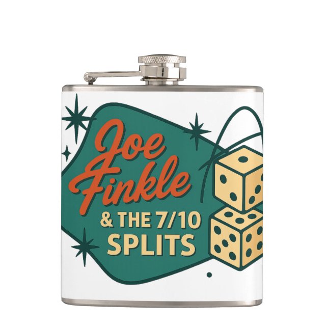 Joe Finkle & The 7/10 Splits Rockin' Flask Flachmann (Vorderseite)