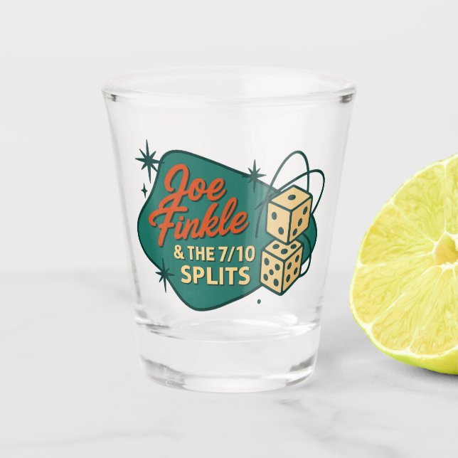 Joe Finkle & The 7/10 Splits Rockin' Shot Glass Schnapsglas (Vorderseite)