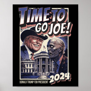 Joe Funny Pro Trump & amp: Zombie Biden 2024 Poster