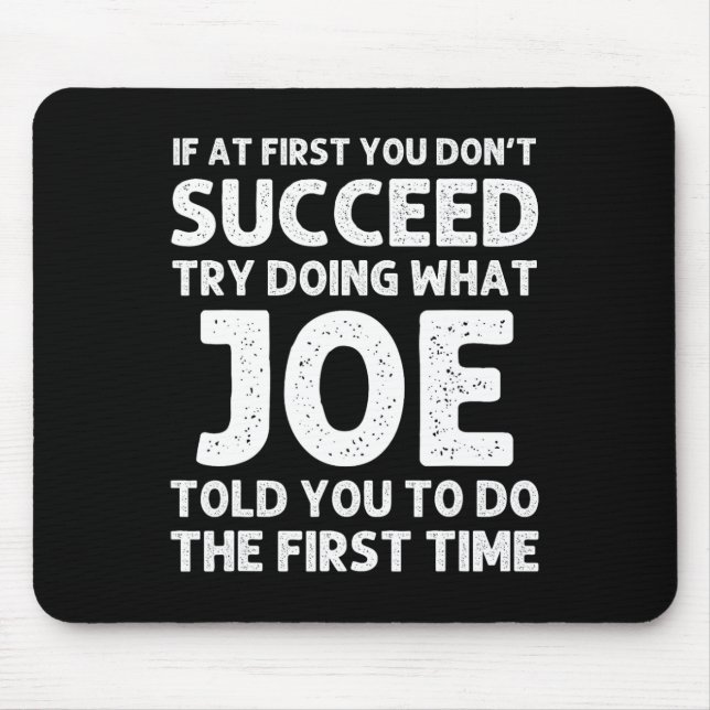 Joe Gift Name Personalisiert Birthday Funny Christ Mousepad (Vorne)