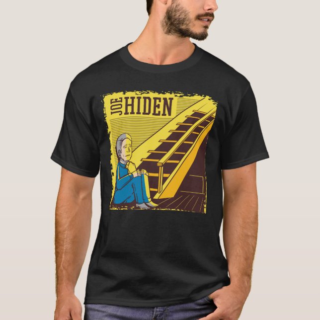 Joe Hiden Biden Hidin Donald Trump, republikanisch T-Shirt (Vorderseite)