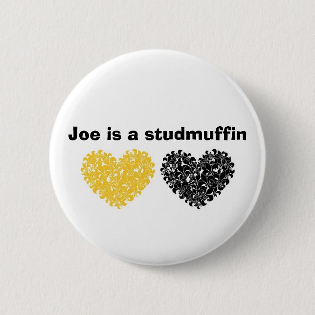 Joe ist ein studmuffin button (Vorderseite)