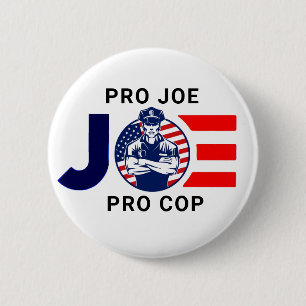 Joe ist Pro Polizist Button