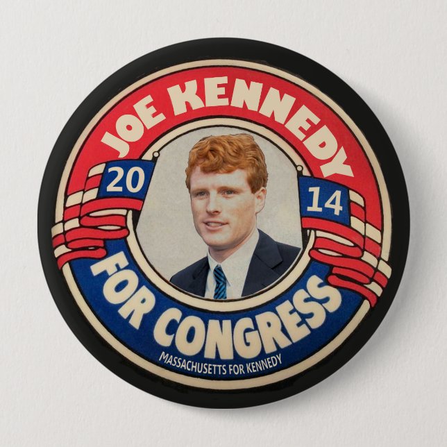 Joe Kennedy für den Kongress 2014 Button (Vorderseite)