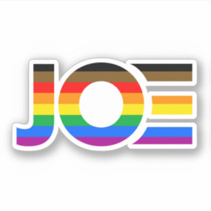 Joe LGBTQ inklusive Pride-Flag-Aufkleber Aufkleber