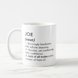 Joe Name, Bearbeitbarer Name, Benutzerdefinierter Kaffeetasse