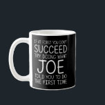 JOE Name Personalisiert Birthday Funny Christmas J Kaffeetasse<br><div class="desc">JOE Name Personalisiert Birthday Funny Christmas Joke</div>