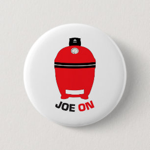Joe on Red Grillen Grilling Low and Slow Kamado Ch Button