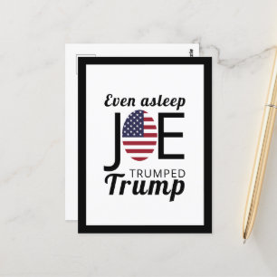 Joe Trumps amerikanische Flagge Postkarte