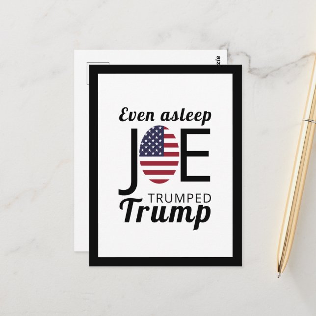 Joe Trumps amerikanische Flagge Postkarte (Vorderseite/Rückseite Beispiel)