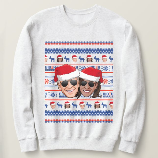 Joe und Kamala Aviator Weihnachten Sweatshirt (Design vorne)