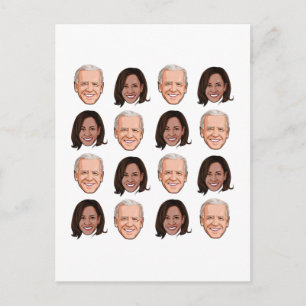 Joe und Kamala Pattern Postkarte