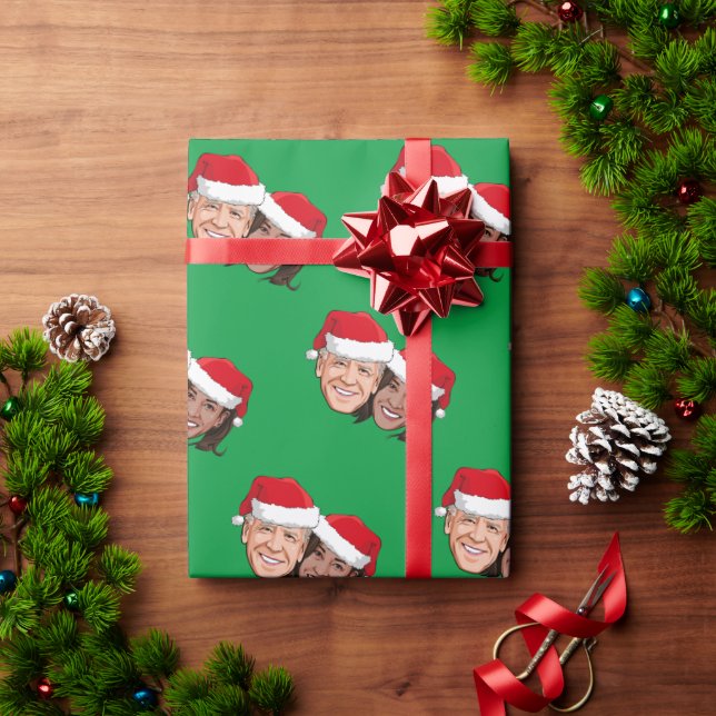 Joe und Kamala Weihnachtswrapping Paper Geschenkpapier (Feiertagsgeschenk)