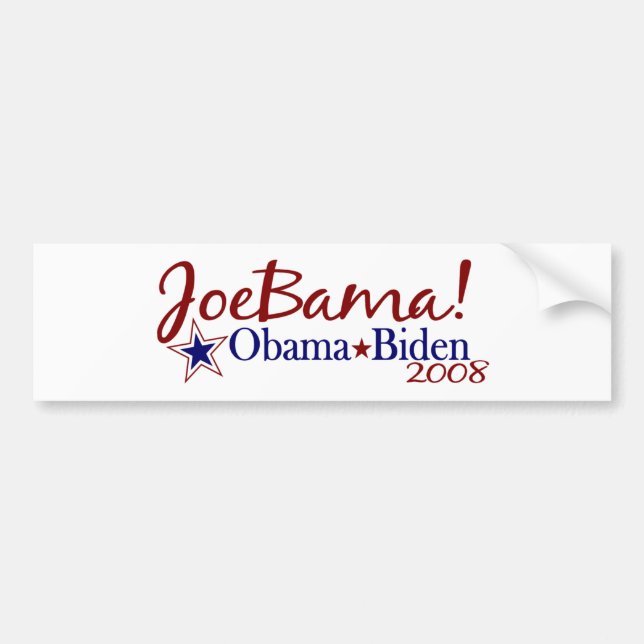 JoeBama (Obama Biden 2008) Autoaufkleber (Vorne)