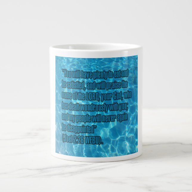 Joel 2:26 WEBU Mug Jumbo-Tasse (Vorderseite)