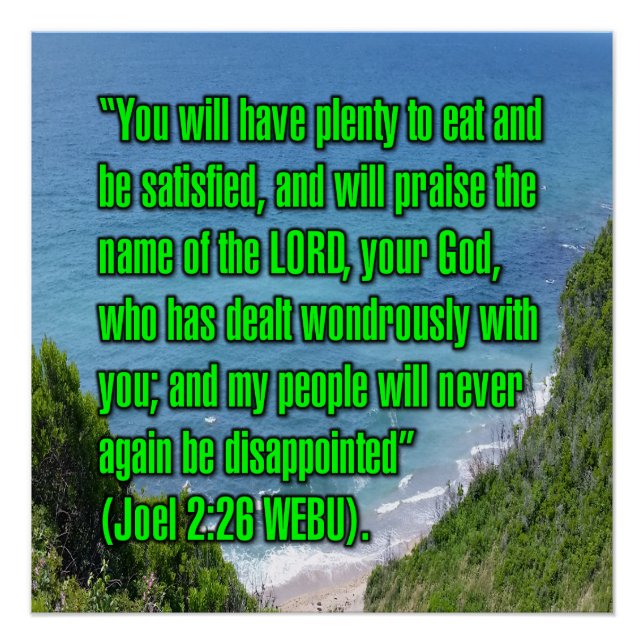 Joel 2:26 WEBU Poster (Vorderseite)