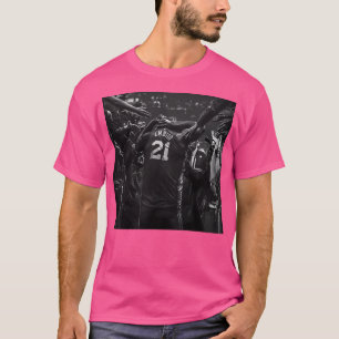 Joel Embiid - Schwarz-weiß T-Shirt