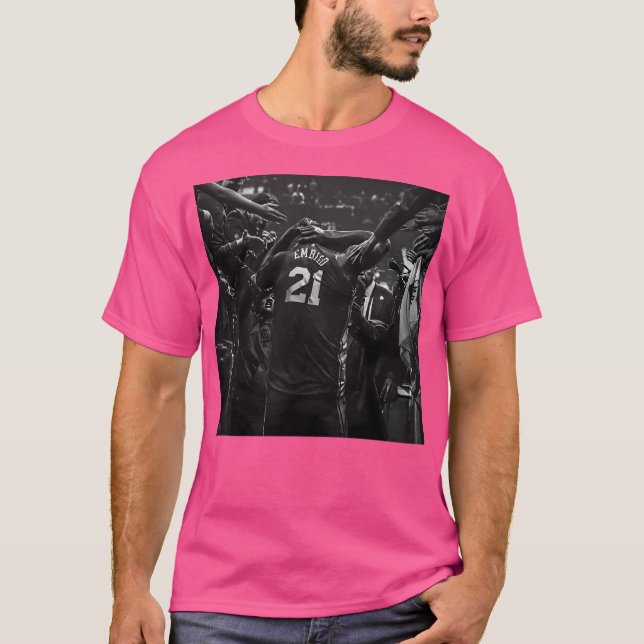 Joel Embiid - Schwarz-weiß T-Shirt (Vorderseite)