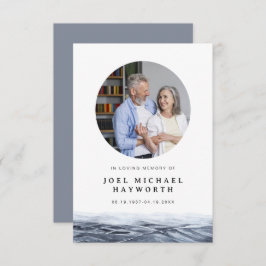 JOEL Minimalistisch Ocean Water Beerdigung Gebet C Karte