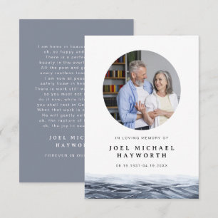 JOEL Minimalistisch Ocean Water Beerdigung Gebet C Karte