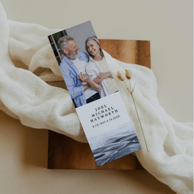 JOEL Minimalistisch Ocean Water Begräbnis Gedicht  Mini Visitenkarte (Von Creator hochgeladen)